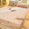Sábana de Cama de Terciopelo de Leche Tallada Engrosada de Invierno, Pieza Única, Cubre Cama Cálido Forrado de Felpa, Protector de Colchón Simmons de Terciopelo Coral