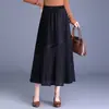 Elegante Saia Patchwork de Renda para Mulheres, Nova Coleção Outono/Inverno 2026 Cintura Alta Emagrecedora Comprimento Médio Estilosa Redutora de Idade Saia Cauda de Peixe