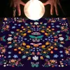 Mantel de Tarot Tela Esterilla Tarjeta de Tarot Fase Lunar Sol Árbol de la Vida Mantel de Terciopelo