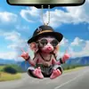 Nova decoração de espelho retrovisor de carro de macaco de desenho animado, plana, personalizada e criativa, acrílica 2D transfronteiriça
