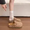 Meia-calça Retro com Aumento de Altura Birkenstock Shoes para Mulheres, Nova Moda Outono 2026 Versátil Elegante Slip-On Casual Chinelos Fechados para Mulheres