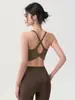 Conjunto deportivo para mujer con almohadillas en el pecho, nuevo modelo 2026, top tipo sujetador deportivo para fitness, ropa para Pilates y yoga de alta intensidad para verano