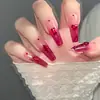 Fondo plano Super Flash Rojo de Año Nuevo Forma Especial Diamante para Uñas Vidrio Rhinestone Mixto Mini Corazón Broca para Uñas al por Mayor