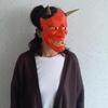Máscara del Rey Lanling Cabeza de Fantasma Japonesa Hannya Anime Maquillaje de Terror Accesorios de Disfraz Juego de Rol