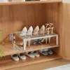 Armário de Sapatos Camadas Divisórias Armazenamento de Sapatos Multifuncional Armário de Camada Dupla Suporte de Sapatos Artefato de Utilização de Espaço Doméstico