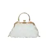 2026 Nuevo Bolso de Noche Floral Color Champaña Bolso Cheongsam para Mujer Bolso para Vestido Hecho a Mano Bolso Decorativo con Cadena Bolso de Mano