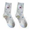 Calcetines Blancos para Mujer, Algodón Absorbentes del Sudor, Transpirables, Elásticos de Media Pantorrilla, Suaves, Amigables con la Piel, Cómodos, Desodorantes, Venta al por Mayor de Calcetines Zhuji