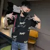 Fabricante Original 2026 Camiseta de Moda para Hombre Dibujos Animados de Gama Alta Manga Corta Estilo Hong Kong Hip-Hop Ropa para Hombre Ins