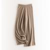 Pantalones de Cachemira para Mujer 100% Cachemira Pantalones de Pierna Ancha Otoño e Invierno Nuevo Tiro Alto Color Puro Holgados Casuales Pantalones Drapeados