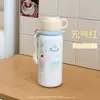 Garrafa Térmica de Aço Inoxidável Gato Cartoon Tampa Dupla Uso Duplo Cordão Portátil Copo de Água Estudante Alta Aparência Copo a Vácuo Infantil
