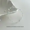 Pulsera Francesa de Lujo Ligero Estilo Fresco Diamante Cuadrado Perla Multicapa Hilo de Pescar Pulsera de Mano de Moda Simple Única con Sentido de Diseño