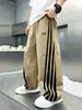 Calça de Verão Listrada de Perna Larga para Meninos, Estilo Fino Soltinho Anti-Mosquito, Calça Longa Casual da Moda para Crianças Mais Velhas, Roupa de Verão na Moda