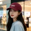 Boné Dad Hat de aba macia para mulheres, marca da moda estilo coreano, boné casual simples de algodão lavado com letra, faz o rosto parecer menor, boné de beisebol estilo casal