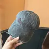 Novo Boné de Sarja Lavada com Aba Reta Boné de Pato Versátil Casual Bordado Boné de Beisebol Estilo Rasgado Chapéu Tendência Proteção Solar Americana