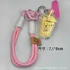 Llavero de Gato Hello Kitty Lindo Colgante Kt Cadena de Teléfono Móvil de Oro Puro Colgante para Bolsa de Lista Dorada Coche