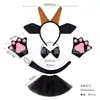 Diadema de Animal Amazon Diadema Transfronteriza Halloween Dibujos Animados de Animales Fiesta de Baile Disfraz Cabecera Orejas de Cabra