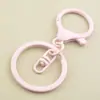 Conjunto de Três Peças com Fecho Lagosta Pintado Anel de Figura Oito de Metal Argola Plana Chaveiro Joias DIY Chaveiro Atacado