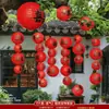 Set de Decoración de Habitación de Boda para la Recámara y Sala de Bodas de la Novia, Incluyendo Tiras de Cascada de Origami y Decoraciones Colgantes de Carácter Doble Felicidad