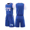 Set de Impresión de Uniformes de Baloncesto Verano Transpirable Niños de Escuela Primaria Equipo Dos Piezas Falsas Deporte Secado Rápido Uniforme de Entrenamiento de Manga Corta