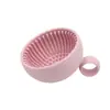 Criativo Tigela de Esfregar Bolinha Pequena Almofada de Limpeza Nova Tigela de Esfregar de Silicone Limpador de Pincéis de Maquiagem Ferramenta de Limpeza de Beleza