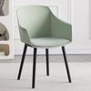 Silla de comedor moderna y sencilla para el hogar, silla informal para cafetería, silla de negociación, taburete para tienda de té con leche, respaldo con reposabrazos y bolsa suave.