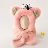Gorro y Bufanda Integrados para Niños con Protección para el Cuello para Bebés Niñas Otoño e Invierno Bufanda Cálida para el Cuello para Niños y Niñas Gorro de Invierno con Protección para los Oídos