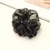 Cuerda para el pelo de malla de doble capa de alta gama, Goma para el pelo de seda, Flor para la cabeza, Banda elástica para coleta, Accesorios elegantes para el cabello para mujeres adultas