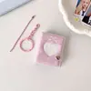Mini Álbum de Fotos com Laço Hisocute 2 polegadas Álbum de Armazenamento Mini Porta-Cartões de Fã Ornamento para Pendurar