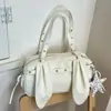 Bolso coreano de nicho transfronterizo, gran capacidad, bolso de hombro tipo tote para mujer de lunares de alta gama, versátil y elegante