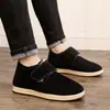 Zapatos de Algodón Old Beijing para Hombre Nuevos Antideslizantes para Exteriores Felpa para Hombre Casual Forro Polar Zapatos de Papá A prueba de Frío y Cómodos Botas de Algodón