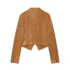Chaqueta Corta Botones Delanteros Manga Larga Cuello Alto Nueva de Primavera para Mujer AliExpress Transfronterizo 4344654