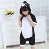 Macacão de Bebê Verão e Outono Romper de Dinossauro de Manga Curta Pijama de Uma Peça Cartoon Animal para Meninas e Meninos