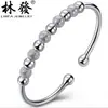 Pulseira de Prata Esterlina com Contas da Sorte em Promoção S990 Prata Esterlina Pulseira da Moda Estilo Coreano Aberta para Namorada