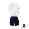 Ropa de Desempeño para Jardín de Infantes Logo Personalizado Opciones Multicolor Manga Corta Shorts Conjunto de Dos Piezas Camisa Publicitaria de Estudio para Niños y Niñas
