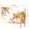 Temu Tapete de Mesa Decorativo de Outono para Ação de Graças Estampa de Abóbora Utensílios de Mesa Tapete Isolante Simples Versátil Tapete de Jantar Ocidental Ação de Graças