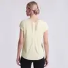 Top de Fitness Transpirable de Secado Rápido para Mujer, Camiseta Chaleco Corto con Hermoso Diseño en la Espalda, Cubre Ropa Deportivo Holgado de Manga Corta para Yoga