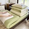 Juego de tres piezas de algodón puro para dormitorio de estudiante universitario, juego completo de ropa de cama, funda de edredón individual de algodón puro, juego de seis piezas de sábana