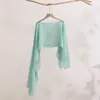 Nuevo Chal de Color Sólido con Protección Solar de Verano Delgado Versátil de Manga Larga Cubierta Exterior Cárdigan Suelto Adelgazante Superior para Mujer