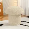 Banqueta para Trocar Sapatos Estilo Creme, Banqueta Fofa de Cogumelo, Mesa de Centro para Sala de Estar, Banqueta Baixa, Banqueta para Sofá, Banqueta Redonda para Quarto, Banqueta Pequena Doméstica