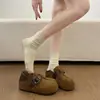 Zapatos Birkenstock de estilo rústico vintage con plataforma para mujer, nuevo modelo 2026, cómodos y versátiles, tipo slip-on para combinar con faldas