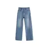 Calça Jeans Feminina Cintura Alta Inverno Forrado De Lã Grossa Plus Size Menina Gordinha Solta Emagrecimento Estreita Em Forma De Pêra Calças De Perna Larga