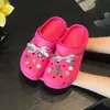 Flores para Sapato DIY Sapatos com Furos Verão Fresco Respirável Roupa Externa Secagem Rápida Aumento de Altura Sola Grossa Laço Personalidade Sandálias de Praia