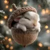 Set Transfronterizo 2026 de Adornos de Ardilla del Bosque Decoraciones Rústicas de Animales para Árbol de Navidad Colgantes Navideños Planos 2D Lindos
