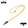 Alça de Ombro Popular Transfronteiriça com Botão Duplo para Câmera Celular Trançada Anti-Queda Corrente Dopamina para Celular Cordão Longo para Capa de Celular