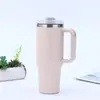 Copo Isolado com Canudo de 40oz para Uso Doméstico, Copo de Gelo de Grande Capacidade, Copo Portátil para Carro com Alça, Presentes Corporativos no Atacado
