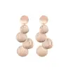 Pendientes exagerados europeos y americanos joyería geométrica oblea pendientes multicapa personalidad femenina creativos pendientes de metal