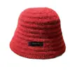 Sombrero de pescador retro simple de punto para exteriores para mujer, otoño e invierno, adelgazante, cálido, para circunferencia de cabeza grande, sombrero tipo cubo