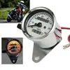 Carcasa de metal de alta calidad motocicleta retro modificada Universal doble odómetro carcasa negra placa blanca medidor de kilómetros de motocicleta