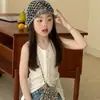 Gorro de Punto de Alta Gama Coreano para Niños Niñas 2025 Nuevo Primavera y Verano Delgado Baotou Hat Gorro Pullover para Bebé Niña