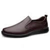 Zapatos de Hombre Transfronterizos, Zapatos de Cuero para Negocios, Ropa Formal para Caballeros, Zapatos Casuales sin Cordones, Mocasines de Piel de Vaca Primavera de Corte Bajo sin Cordones para Hombre